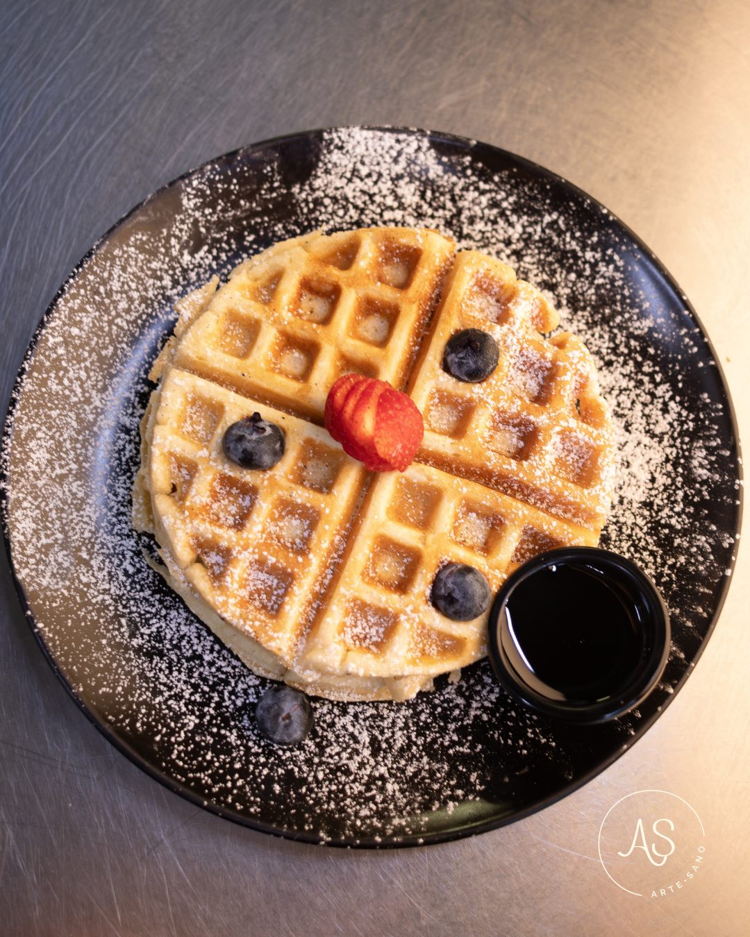 Waffles de la casa de Arte Sano